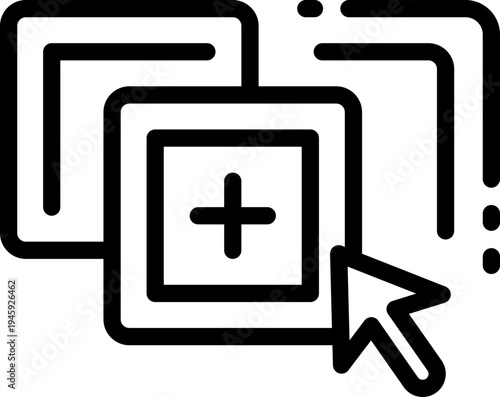 duplicate line icon. Clean and minimalist vector icon for websites, mobile apps, presentations, and logos. Fully scalable and customizable for any project.