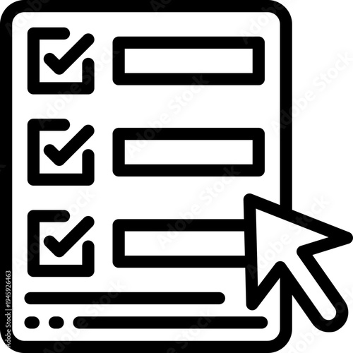 check list line icon. Clean and minimalist vector icon for websites, mobile apps, presentations, and logos. Fully scalable and customizable for any project.