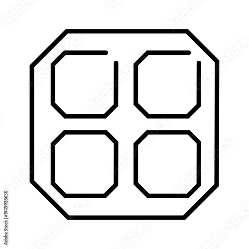 Vector molecule with 3D paper label, integrated Hexagon background. Linear vector illustration from signal and prohibitions collection. Outline no shopping cart icon vector. Thin line symbol.