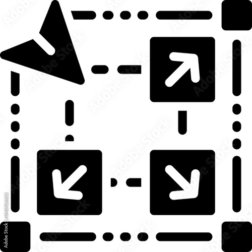 selection glyph icon. Strong and solid vector icon for websites, mobile interfaces, presentations, and visual branding. High quality and easy to edit.