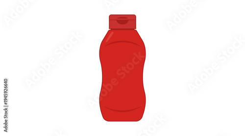 A red plastic soda bottle.