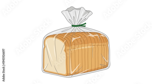 A loaf of bread in a plastic bag.