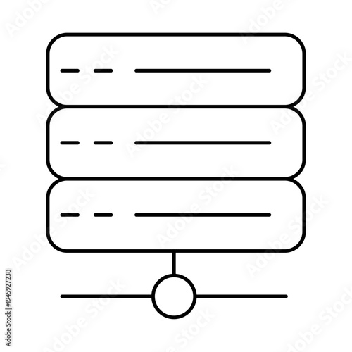 Server network database storage datacenter computing connection infrastructure system web hosting backup technology hardware digital communication. Server icon, technology vector icon.