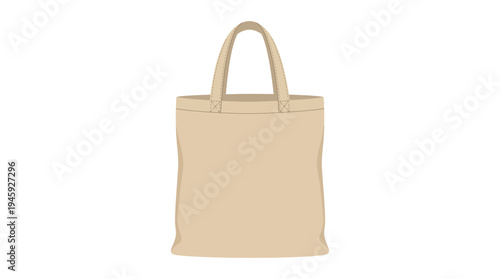 A beige tote bag with handles.