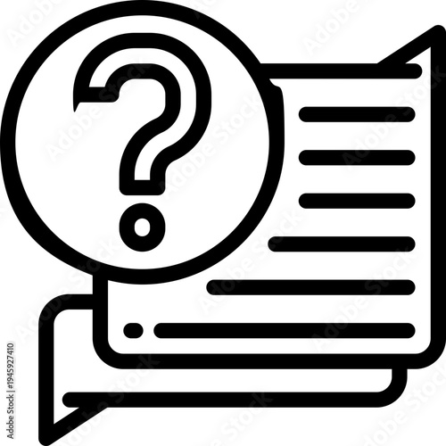 question line icon. Clean and minimalist vector icon for websites, mobile apps, presentations, and logos. Fully scalable and customizable for any project.