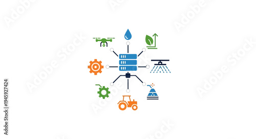 Smart Farming Technology Concept Illustration.