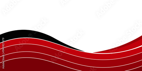 Canvas Print Vector red line background curve element with white space for text and message d