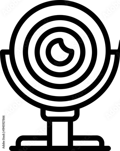 webcam line icon. Clean and minimalist vector icon for websites, mobile apps, presentations, and logos. Fully scalable and customizable for any project.