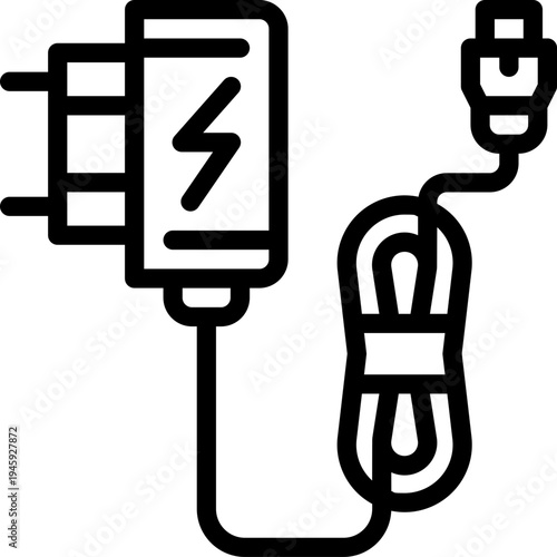 adapter line icon. Clean and minimalist vector icon for websites, mobile apps, presentations, and logos. Fully scalable and customizable for any project.