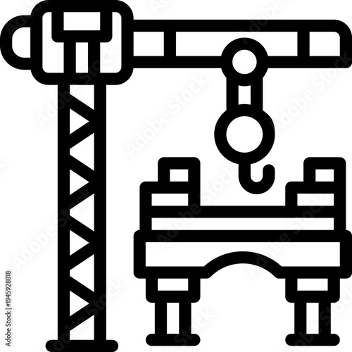 structural line icon. Clean and minimalist vector icon for websites, mobile apps, presentations, and logos. Fully scalable and customizable for any project.