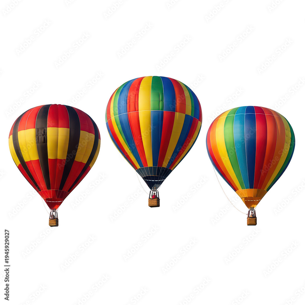 Obraz premium Colorful hot air balloons floating in the sky during daytime