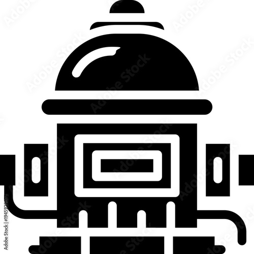 hydrant glyph icon. Strong and solid vector icon for websites, mobile interfaces, presentations, and visual branding. High quality and easy to edit.