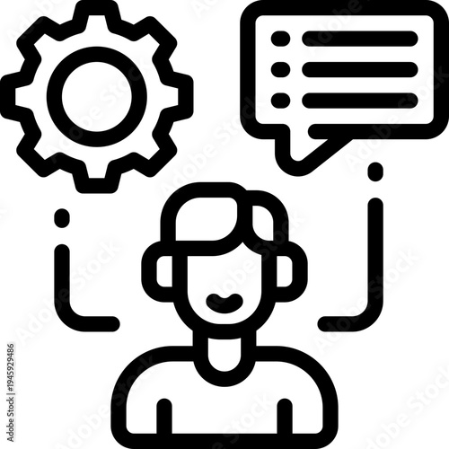 advisor line icon. Clean and minimalist vector icon for websites, mobile apps, presentations, and logos. Fully scalable and customizable for any project.