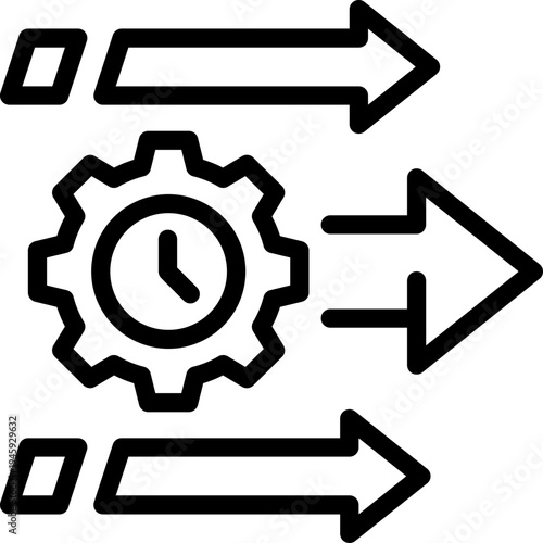 progress line icon. Clean and minimalist vector icon for websites, mobile apps, presentations, and logos. Fully scalable and customizable for any project.