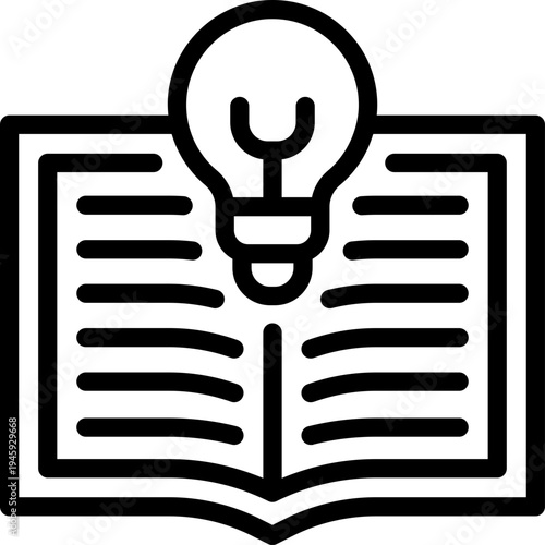 learning line icon. Clean and minimalist vector icon for websites, mobile apps, presentations, and logos. Fully scalable and customizable for any project.