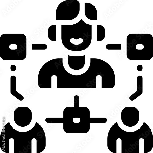 leadership glyph icon. Strong and solid vector icon for websites, mobile interfaces, presentations, and visual branding. High quality and easy to edit.