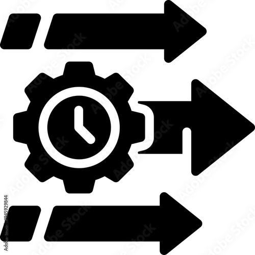 progress glyph icon. Strong and solid vector icon for websites, mobile interfaces, presentations, and visual branding. High quality and easy to edit.