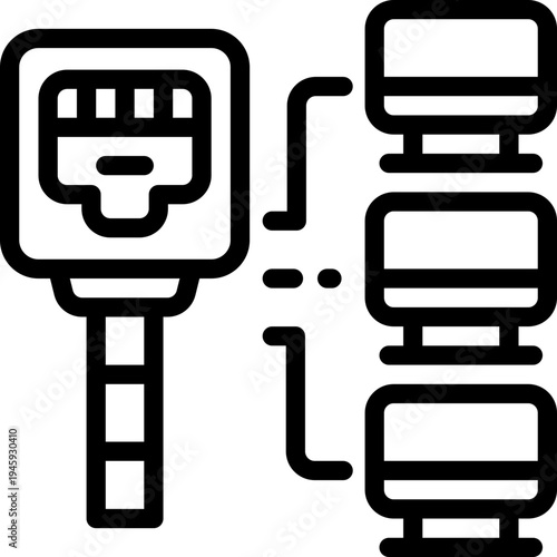 lan line icon. Clean and minimalist vector icon for websites, mobile apps, presentations, and logos. Fully scalable and customizable for any project.