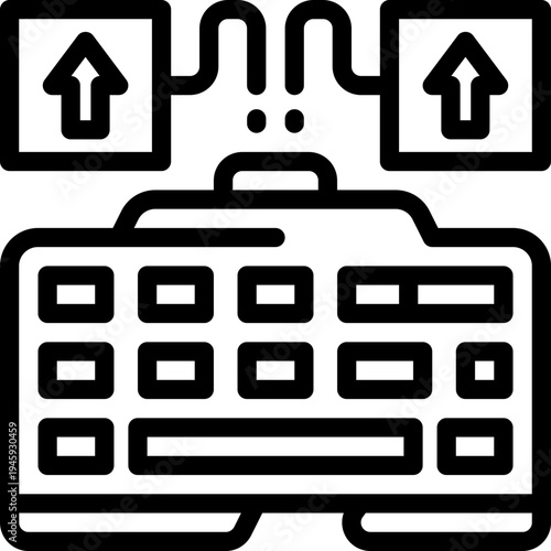 keyboard line icon. Clean and minimalist vector icon for websites, mobile apps, presentations, and logos. Fully scalable and customizable for any project.