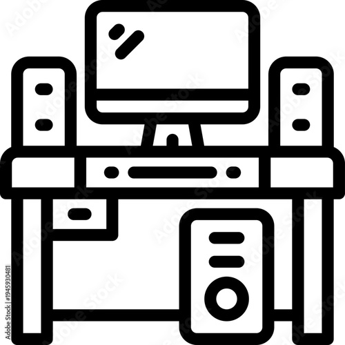 setup line icon. Clean and minimalist vector icon for websites, mobile apps, presentations, and logos. Fully scalable and customizable for any project.