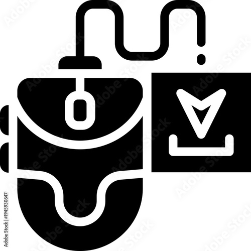 mouse glyph icon. Strong and solid vector icon for websites, mobile interfaces, presentations, and visual branding. High quality and easy to edit.