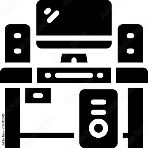 setup glyph icon. Strong and solid vector icon for websites, mobile interfaces, presentations, and visual branding. High quality and easy to edit.