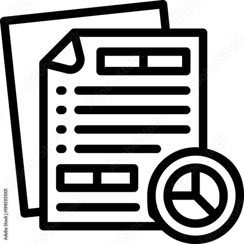 analysis line icon. Clean and minimalist vector icon for websites, mobile apps, presentations, and logos. Fully scalable and customizable for any project.