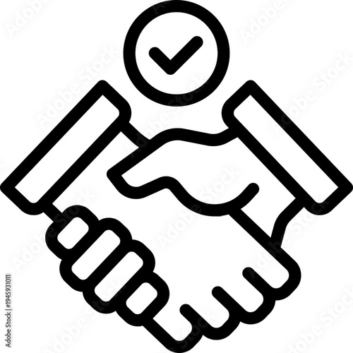 commitment line icon. Clean and minimalist vector icon for websites, mobile apps, presentations, and logos. Fully scalable and customizable for any project.