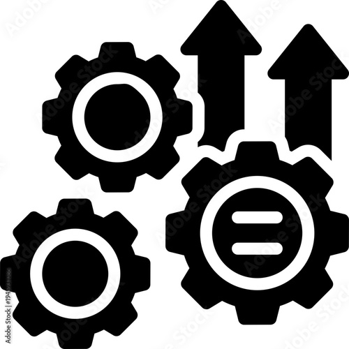 improvement glyph icon. Strong and solid vector icon for websites, mobile interfaces, presentations, and visual branding. High quality and easy to edit.