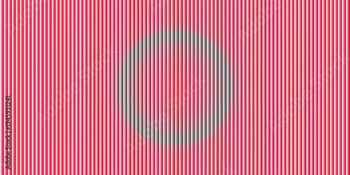 Abstract optical illusion vector background with vertical pink and white stripes forming a subtle gray oval shape in the center, ideal for modern design projects.
