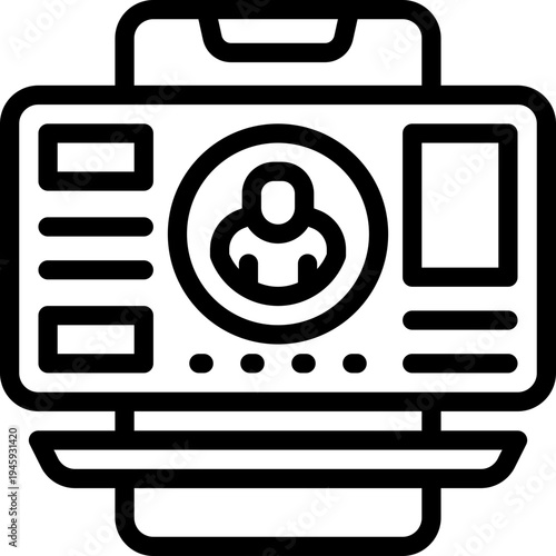 id line icon. Clean and minimalist vector icon for websites, mobile apps, presentations, and logos. Fully scalable and customizable for any project.