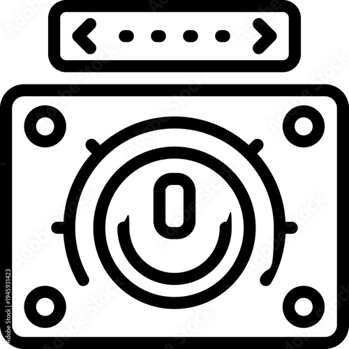 dimmer line icon. Clean and minimalist vector icon for websites, mobile apps, presentations, and logos. Fully scalable and customizable for any project.