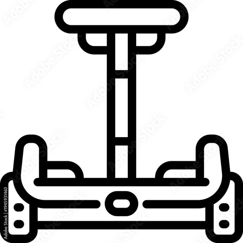 hoverboard line icon. Clean and minimalist vector icon for websites, mobile apps, presentations, and logos. Fully scalable and customizable for any project.