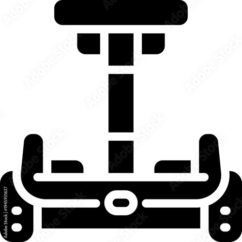 hoverboard glyph icon. Strong and solid vector icon for websites, mobile interfaces, presentations, and visual branding. High quality and easy to edit.