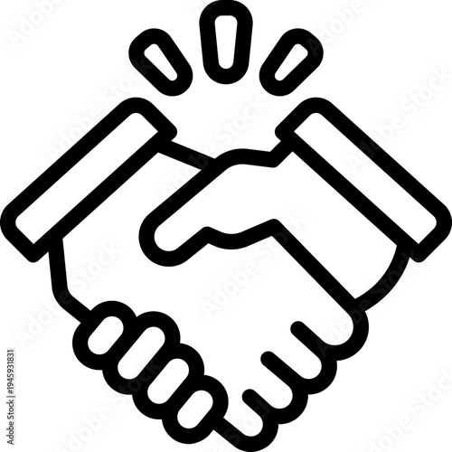 agreement line icon. Clean and minimalist vector icon for websites, mobile apps, presentations, and logos. Fully scalable and customizable for any project.