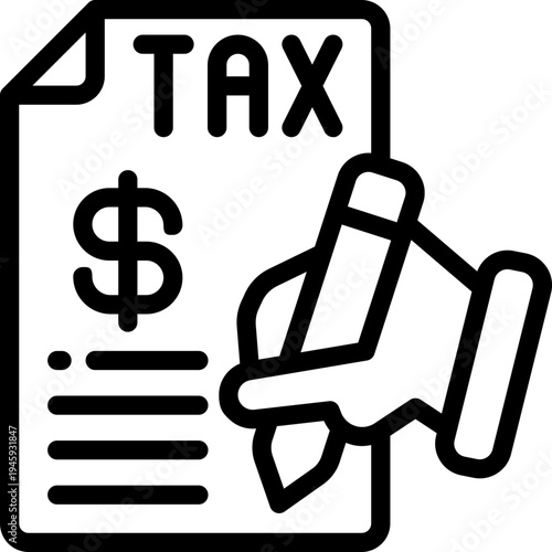 contract line icon. Clean and minimalist vector icon for websites, mobile apps, presentations, and logos. Fully scalable and customizable for any project.