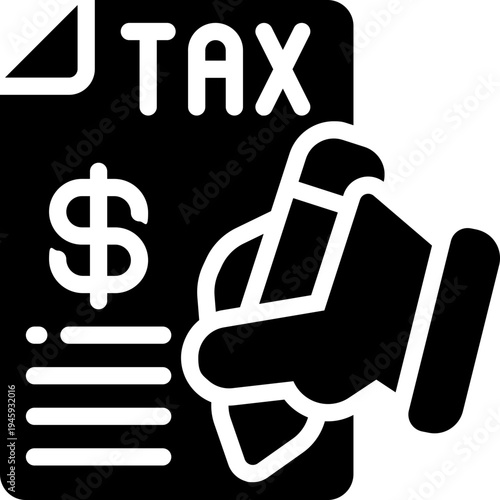 contract glyph icon. Clean and minimalist vector icon for websites, mobile apps, presentations, and logos. Fully scalable and customizable for any project.