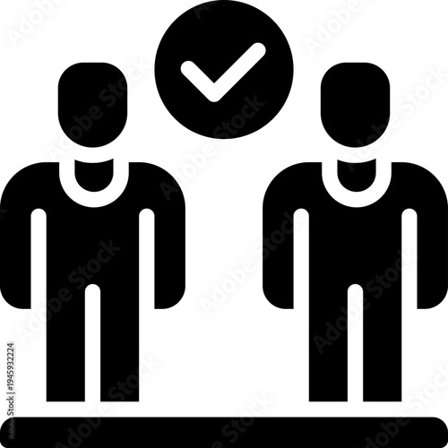 teamwork glyph icon. Strong and solid vector icon for websites, mobile interfaces, presentations, and visual branding. High quality and easy to edit.