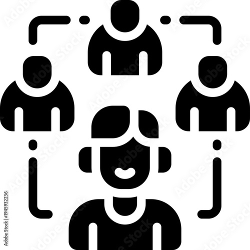 group glyph icon. Strong and solid vector icon for websites, mobile interfaces, presentations, and visual branding. High quality and easy to edit.