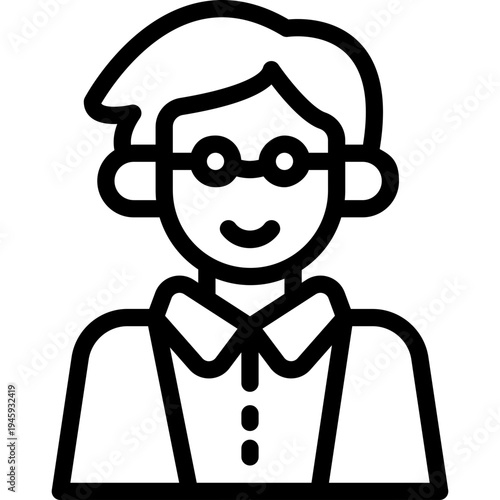 administrator line icon. Clean and minimalist vector icon for websites, mobile apps, presentations, and logos. Fully scalable and customizable for any project.