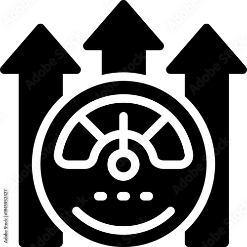 optimization glyph icon. Strong and solid vector icon for websites, mobile interfaces, presentations, and visual branding. High quality and easy to edit.