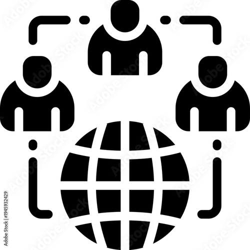 outsource glyph icon. Strong and solid vector icon for websites, mobile interfaces, presentations, and visual branding. High quality and easy to edit.