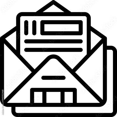 email line icon. Clean and minimalist vector icon for websites, mobile apps, presentations, and logos. Fully scalable and customizable for any project.