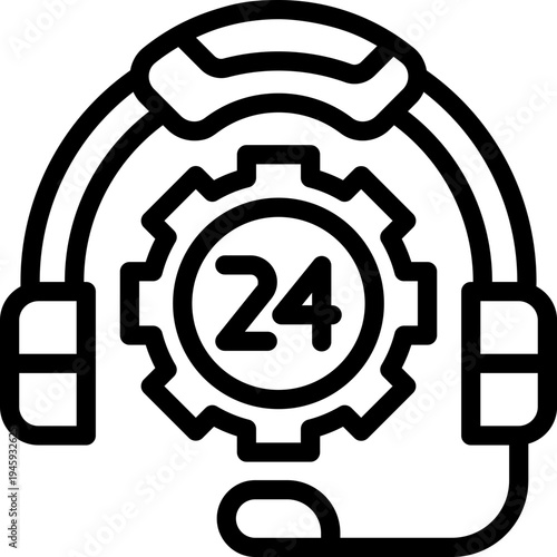 support line icon. Clean and minimalist vector icon for websites, mobile apps, presentations, and logos. Fully scalable and customizable for any project.