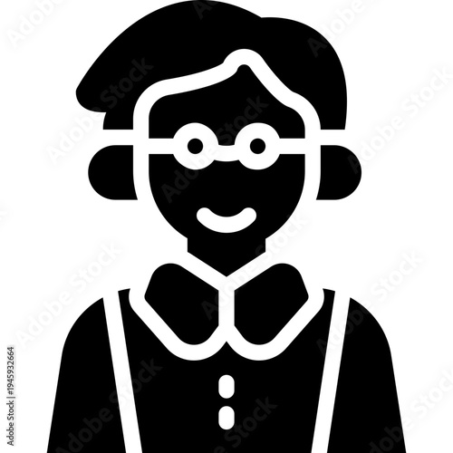 administrator glyph icon. Strong and solid vector icon for websites, mobile interfaces, presentations, and visual branding. High quality and easy to edit.