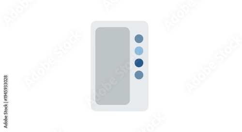 Smartphone with blank screen and buttons.