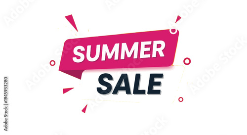Bright vector graphic illustration advertising a major summer sale event with bold typography elements