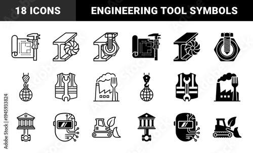 Industrial Hybrid Design Concept Merging Engineering Blueprints with Manufacturing Tools Heavy Machinery and Infrastructure Construction Elements