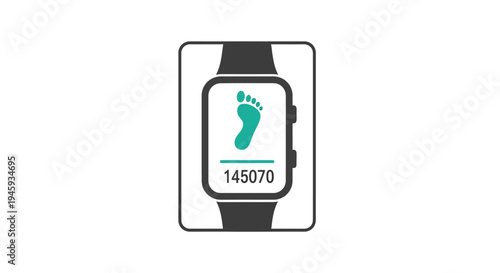 Smartwatch with Footstep Counter Display.