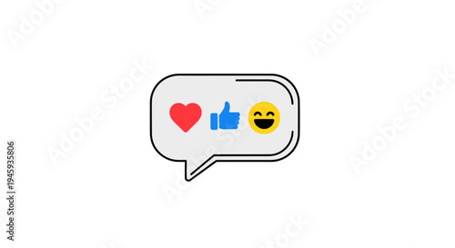 Social media reaction emoji icons.